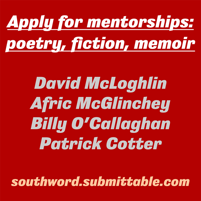 Apply for mentorships in poetry, fiction & memoir